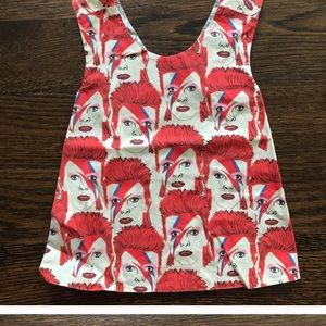 Super cute David Bowie reversible tunic for baby